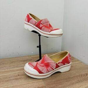 Dansko Vegan Volley Red Slip On Clogs Women’s Size 6.5